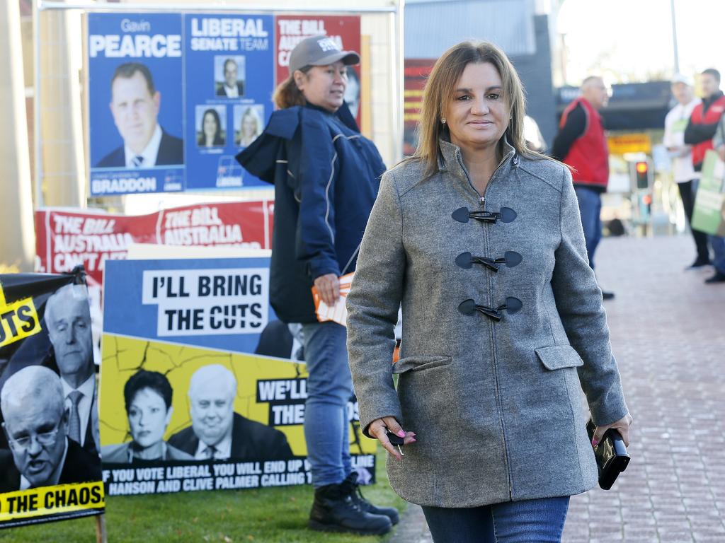 Senate hopeful Jacqui Lambie votes in Burnie. PICTURE CHRIS KIDD