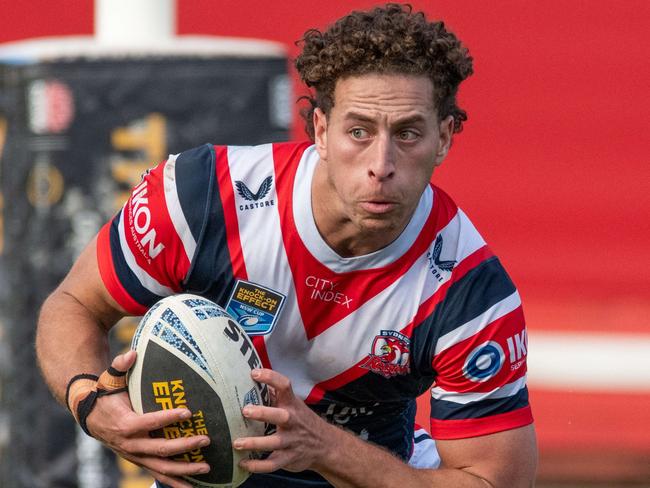 Former Wallabies Star and Paris Olympian Mark Nawaqanitawase playing his first game for the roosters against bulldogs in the NSW Cup Picture Thomas Lisson