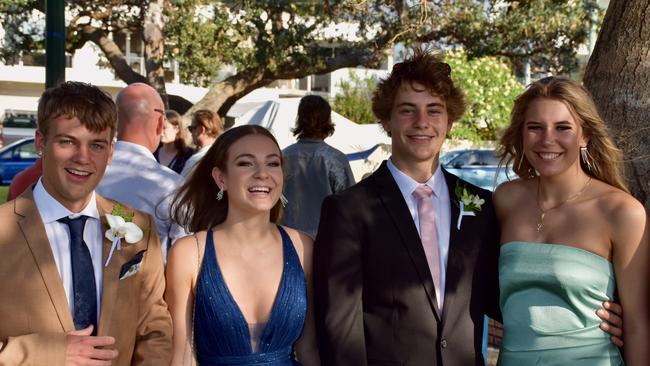 Suncoast Christian College students and parents gather at La Balsa Park for photos ahead of the formal at The Events Centre, Caloundra.