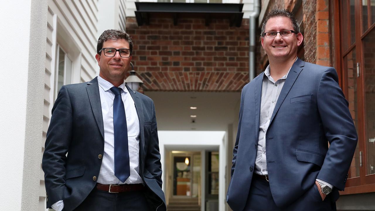 Accountancy firm partners Martin Sammut and Brad Bulow. Picture: Peter Wallis