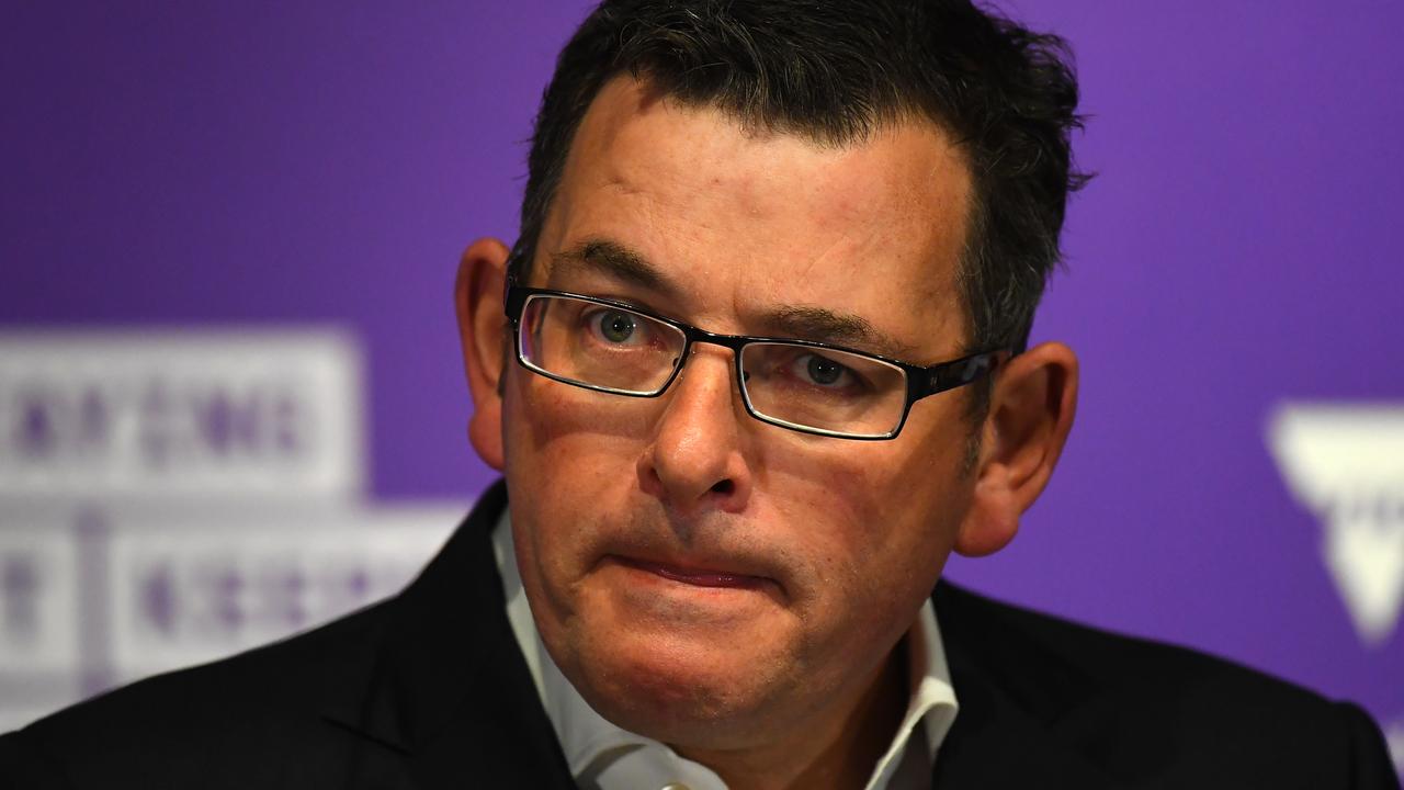 Not happy Dan – the Victorian Premier has accused the PM of “playing politics”. Picture: AAP