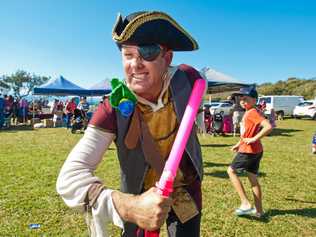 Captain Andrew Smiley Smith always kept the kids laughing at local events.. Picture: Rob Wright