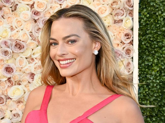 Margot Robbie at the 81st Golden Globe Awards held at the Beverly Hilton Hotel on January 7, 2024 in Beverly Hills, California. (Photo by Michael Buckner/Golden Globes 2024/Golden Globes 2024 via Getty Images)