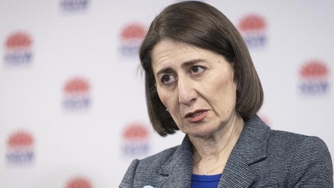 Premier Gladys Berejiklian on Monday. Picture: Brook Mitchell