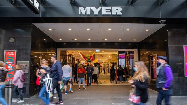 Myer is upbeat about the Christmas trading season despite economic challenges. Picture: NCA NewsWire/Sarah Matray