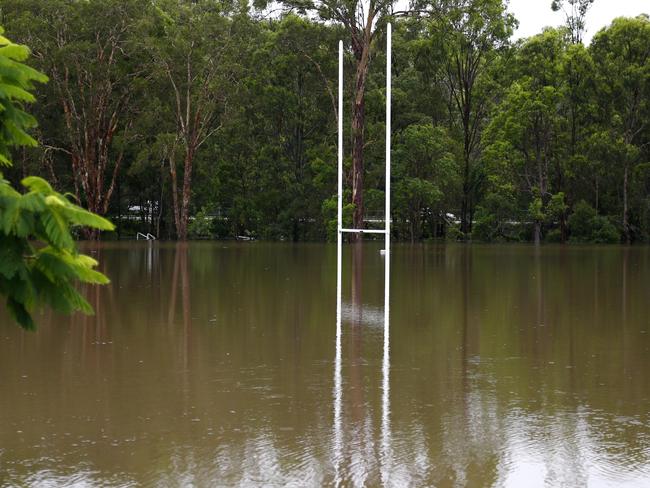 The Titans training field under water. Picture: Tertius Pickard