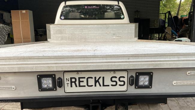 Apparently this plate reflects Josh’s personality and driving skills. Picture: Josh Martyn