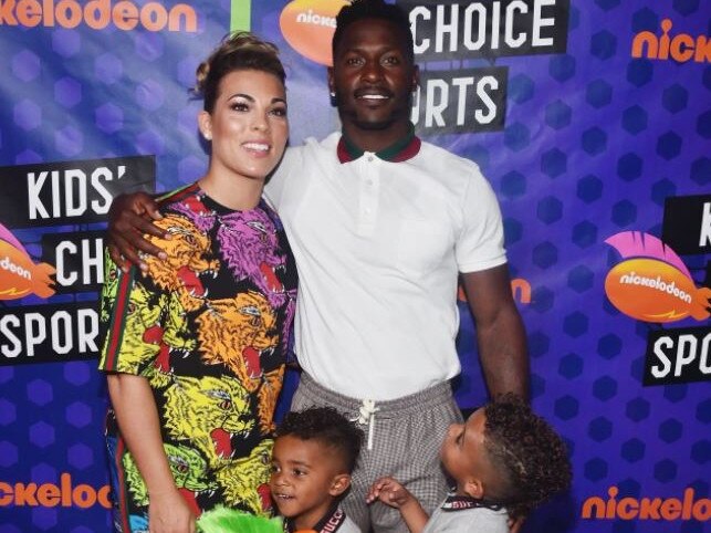 Chelsie Kyriss and Antonio Brown.