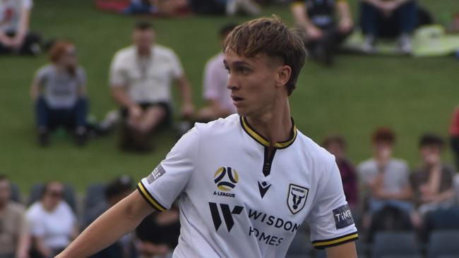 Northern beaches footballer Jake Hollman made his A-league debut for Macarthur FC in 2021. Pic: Supplied.