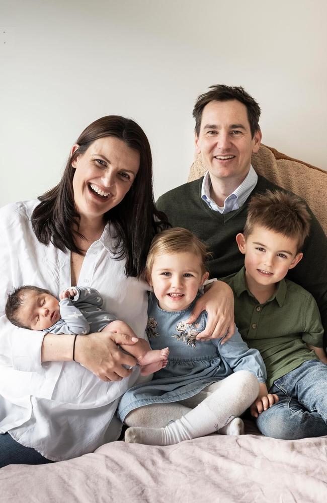 Member for Euroa Annabelle Cleeland with her family. Picture: Instagram