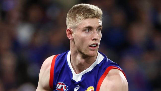 2022 AFL Football Round 21 - Western Bulldogs V Fremantle Dockers at Marvel Stadium. Tim English of the Bulldogs in action. Picture: Mark Stewart