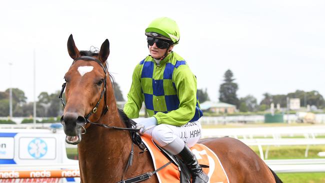 Jockey Jamie Kah. Picture: Pat Scala/Racing Photos via Getty