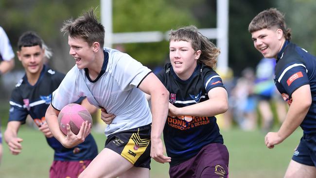 RUGBY LEAGUE: Justin Hodges and Chris Flannery 9s Gala Day. Caloundra State High V Meridan State College. year 10. Picture: Patrick Woods.