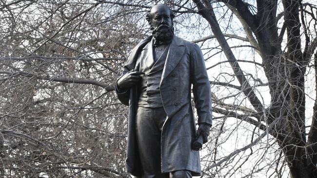 The William Crowther statue at Franklin Square, Hobart. Picture: Chris Kidd