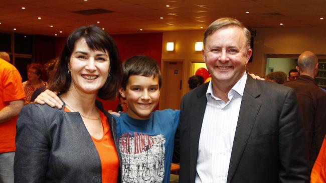 Mr Albanese with Nathan and his former partner Carmel Tebbutt.