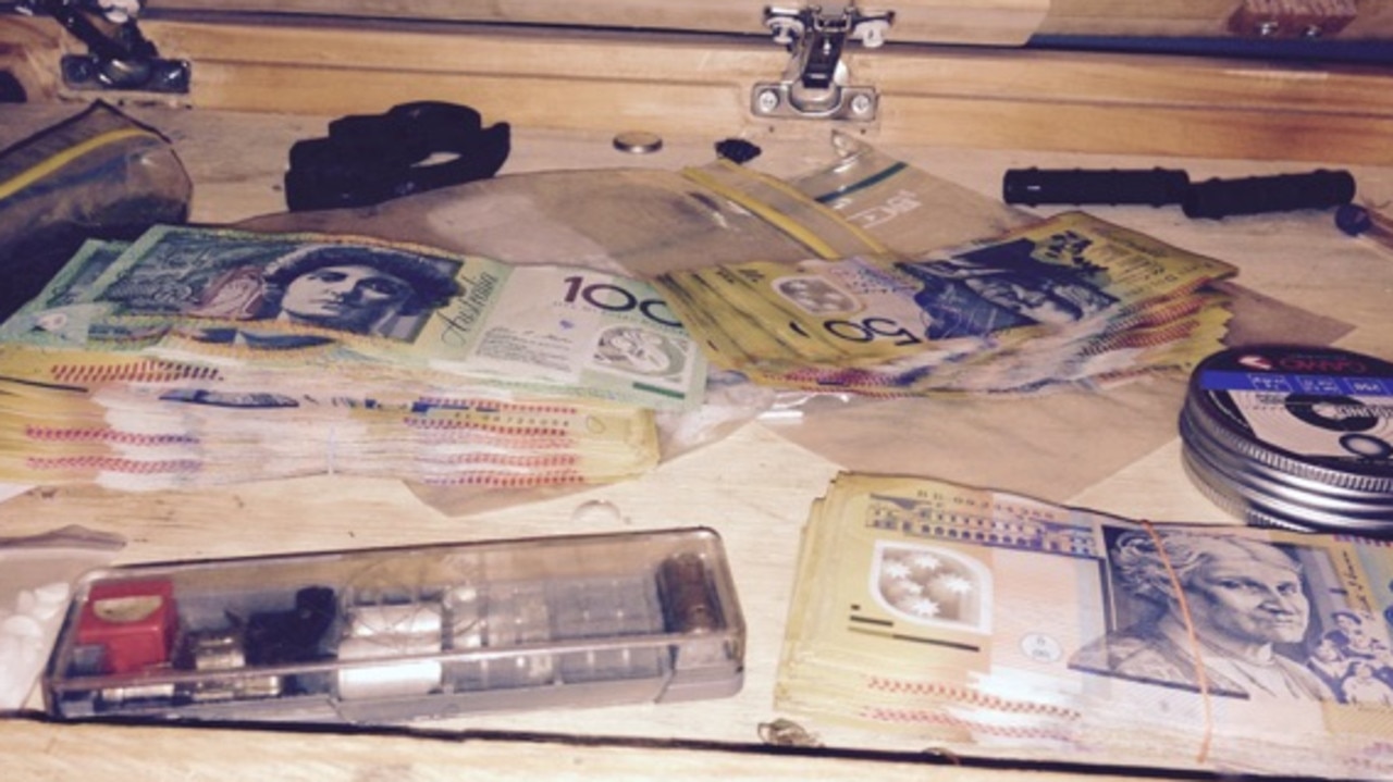 Cash and drugs seized by Sunshine Coast Drug and Serious Crime Task Force as part of the investigation.