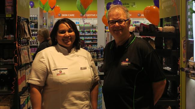 WholeLife Pharmacy and Healthfoods business partners Vaneeta Kennedy and Andrew Walker at their newly opened shop. Picture: Richard Noone