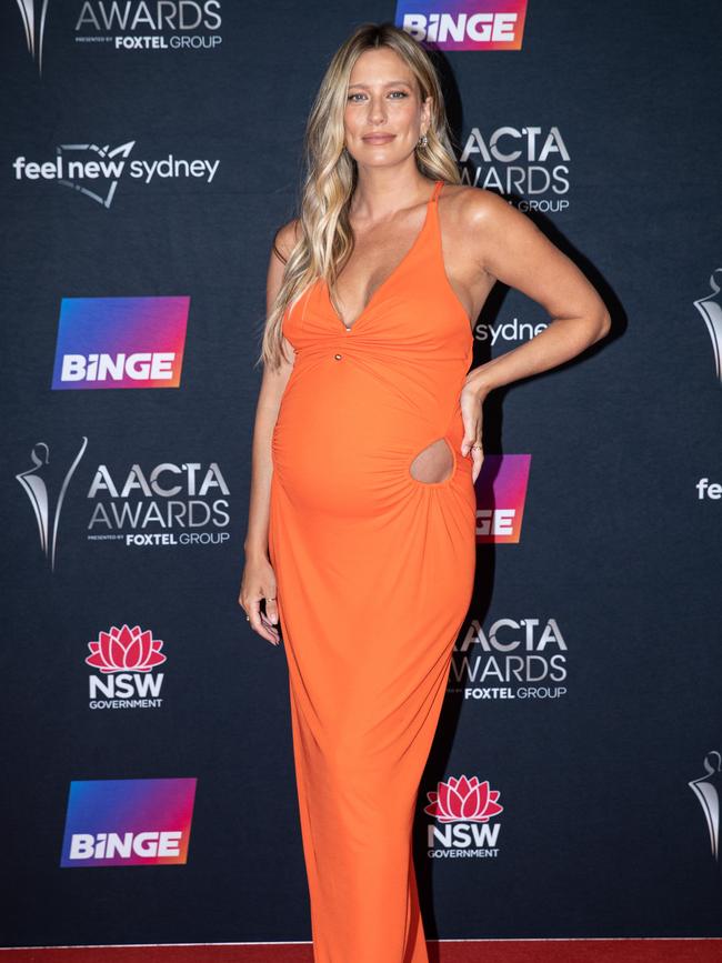 Entertainment reporter Renee Bargh led the bright summer looks on the red carpet. Picture: NCA NewsWire / Christian Gilles