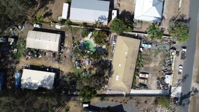 Cars and car parts at a Boronia Heights property.