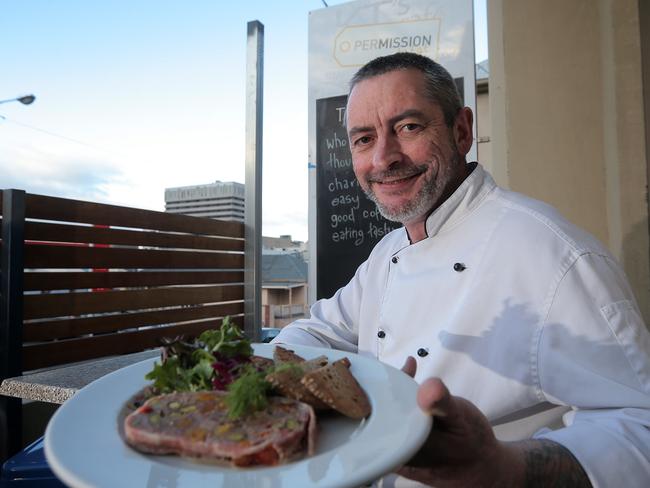 BYLINE: City Mission cafe, Permission to Eat's head chef, Simon Davies outside the cafe