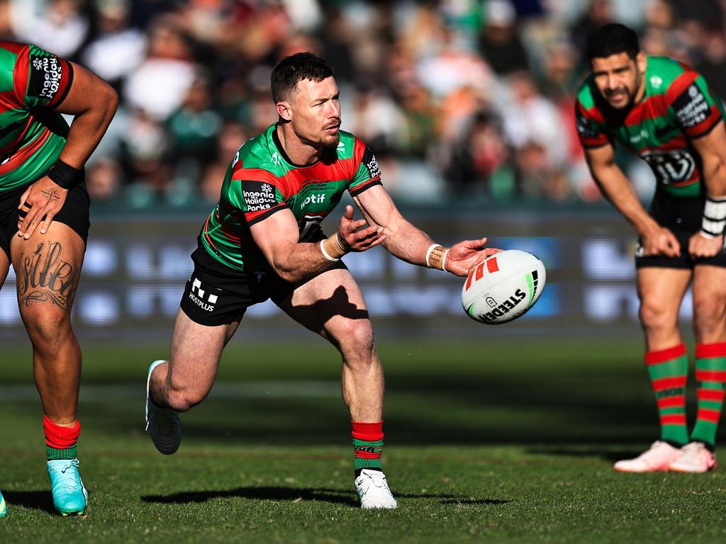 Damien Cook would back the clock in his 200th game for the Rabbitohs, kicking seven goals from eight attempts. Picture: Getty Images