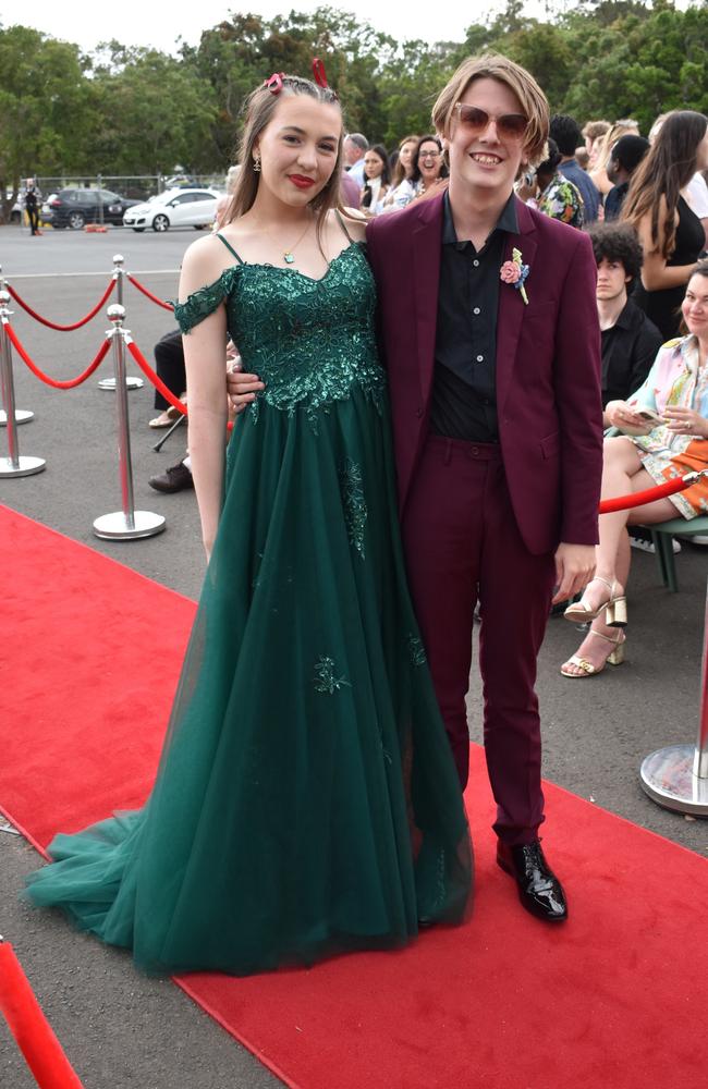 Ayrisa Jones and Mitchell Pyke at the Pacific Lutheran College Formal held at the Sunshine Coast Turf Club on November 15, 2024. Picture: Sam Turner