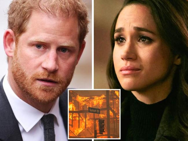 Meghan and Harry have issued a heartfelt plea amid the Los Angeles fire disaster. Picture: Supplied