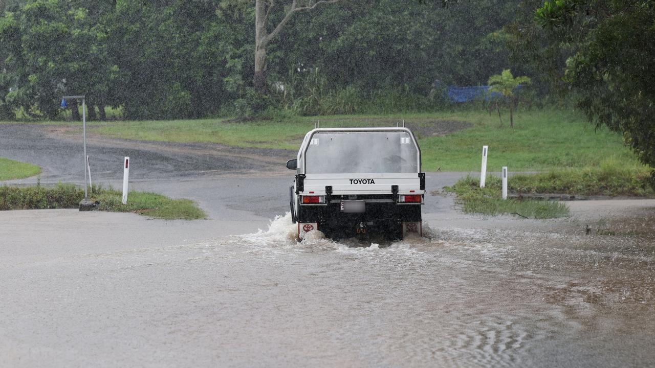 Heavy rain in the Far North has caused parts of the Bruce Highway to be cut, including a section between Cardwell and Ingham. Picture: Brendan Radke