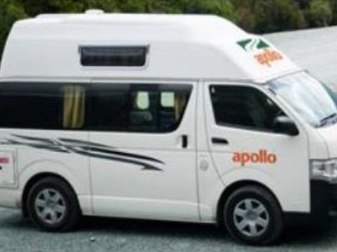 The stolen campervan — a 2017 white Toyota Hiace, with the registration KWF362. Picture: Supplied