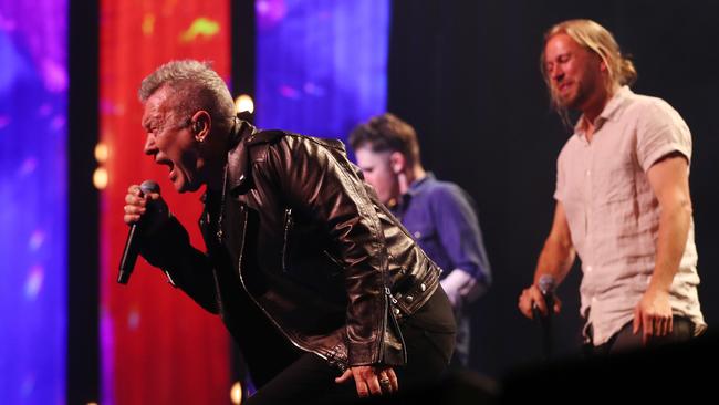 Musicians Jimmy Barnes (left) and Josh Teskey (right) can both sing again, after the NSW health minister granted exemptions for live outdoor gigs to be held in January 2022. Picture: Mark Metcalfe/Getty Images