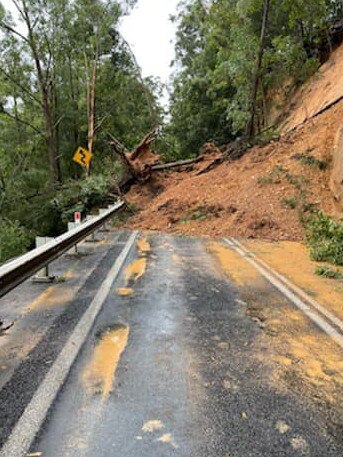 Heavy rainfall triggered a landslide at Dorrigo