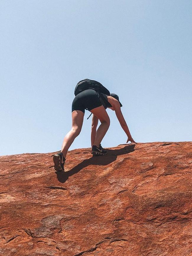 She said the climb was much harder than she expected.