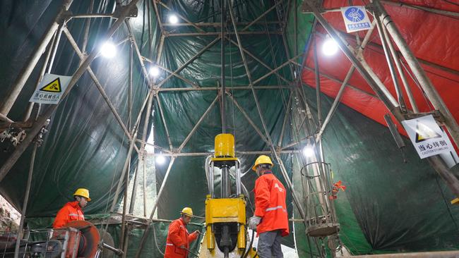 Operation site of the gold field in central China's Hunan Province. A 'supergiant' deposit has been found. Picture: Getty