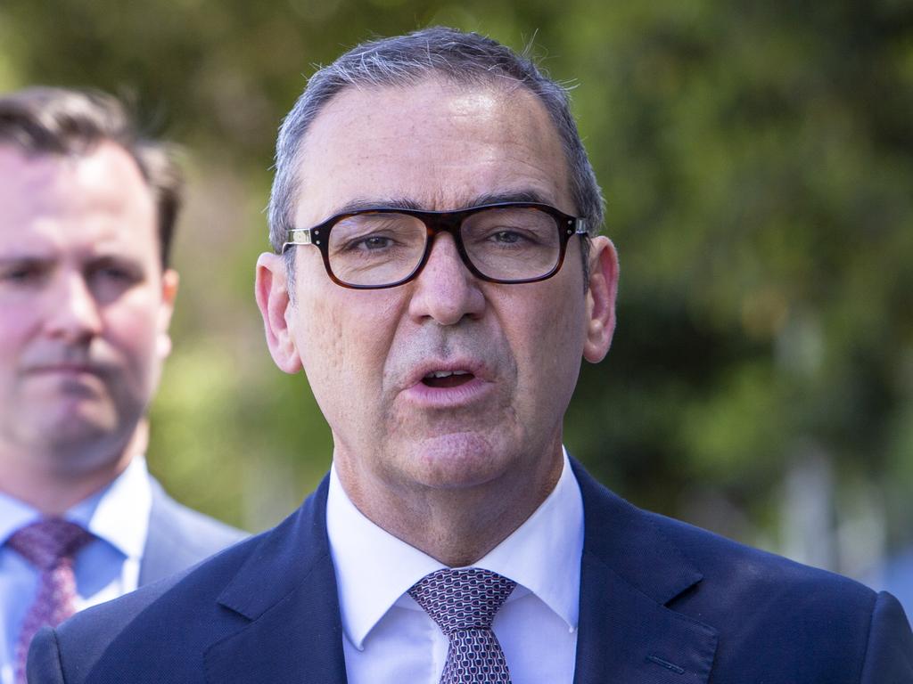 Premier Steven Marshall said authorities were “looking closely” into restrictions at venues and warned those that allowed unvaccinated people to enter would have fewer freedoms. Picture: NCA NewsWire / Emma Brasier