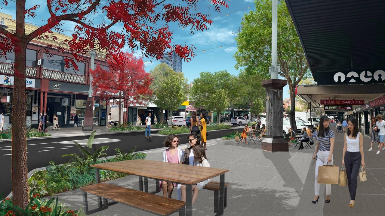 Draft concept designs of Gouger St. Picture: Adelaide City Council.