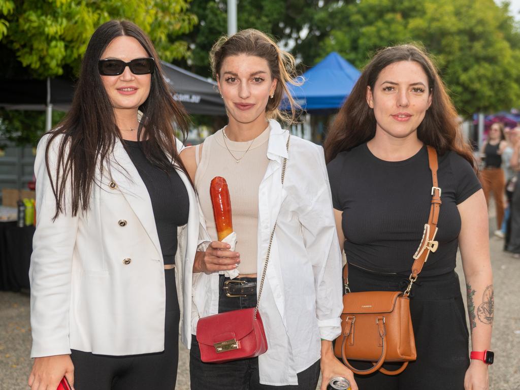 Alona Svyrydova, Marina Duchenko and Yuliia Kuzma at Rhythm on the Reef Saturday 30 September 2023 Picture: Michaela Harlow