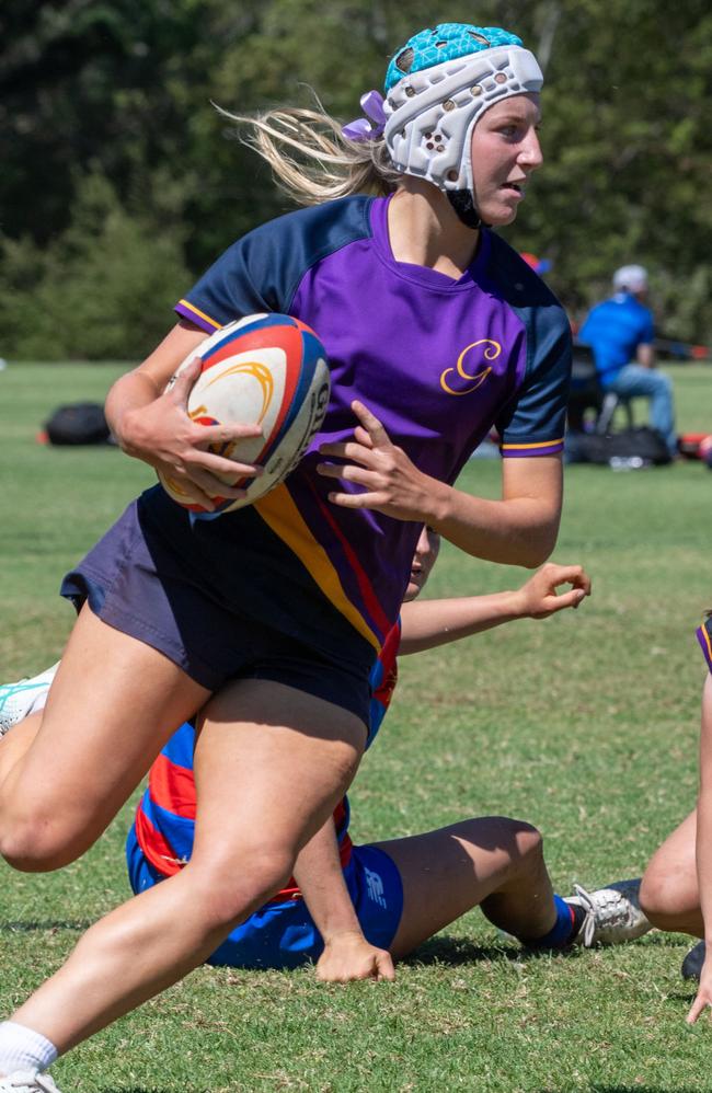 Selena Worsley Cup Game 2. Downlands first VII vs Glennie 18S. 2024 OCallaghan Cup day at Downlands College.Photo by Nev Madsen