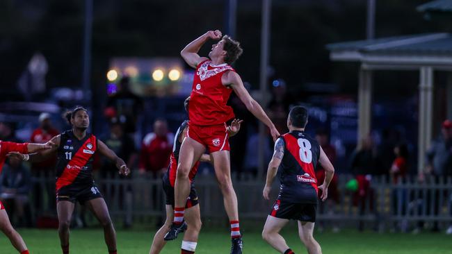 Federal's Daniel Gorry has had a big impact since returning to the CAFL outfit in 2024. Picture: Charlie Lowson / AFLNT Media