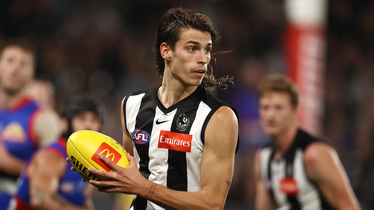 Caleb Poulter has been delisted by the Magpies . Photo by Michael Klein