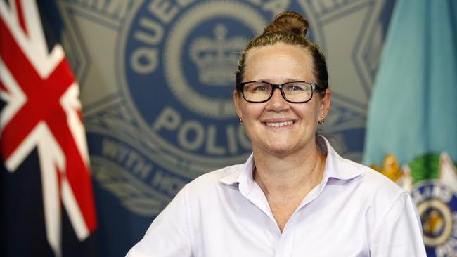 Detective Inspector Juliet Hancock pictured at Police Headquarters, Brisbane. Picture: Josh Woning.