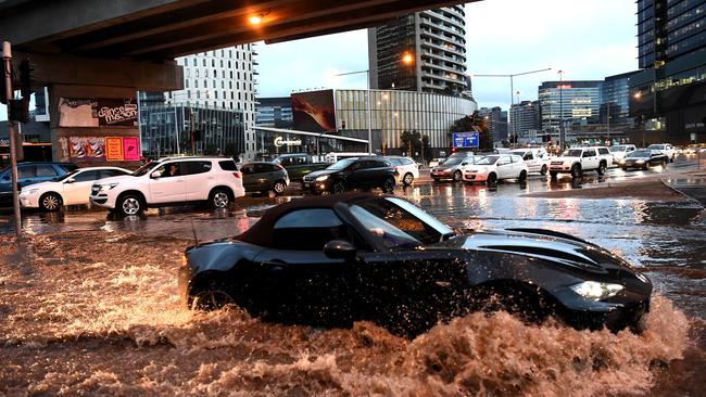 There is the potential for flash flooding in Melbourne in the next 48 hours. Picture: Nicole Garmston