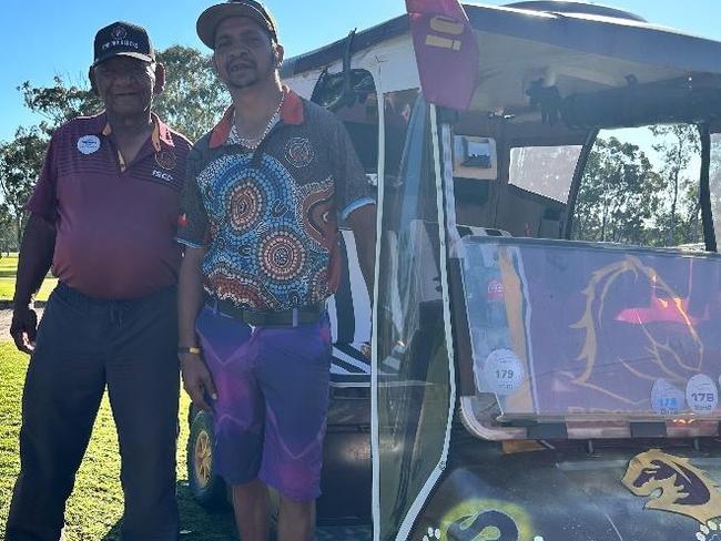 Father-son duo Elgar and Robin Harrison are confident of their chances of victory at the National Aboriginal and Torres Strait Islander Golf Championships