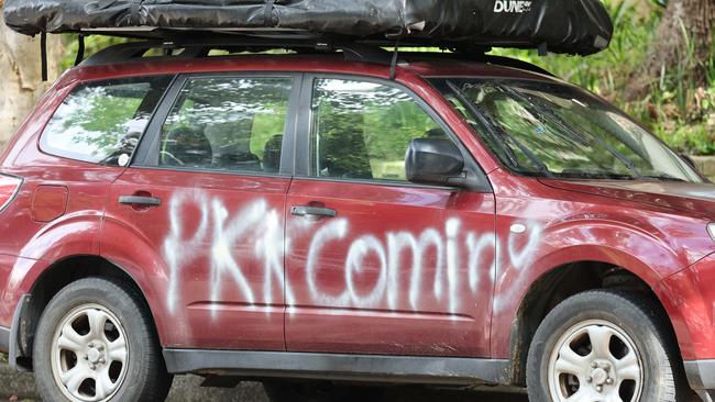 Cars and buildings in Sydney’s eastern suburbs have been targeted in recent months. Picture: Tim Hunter.