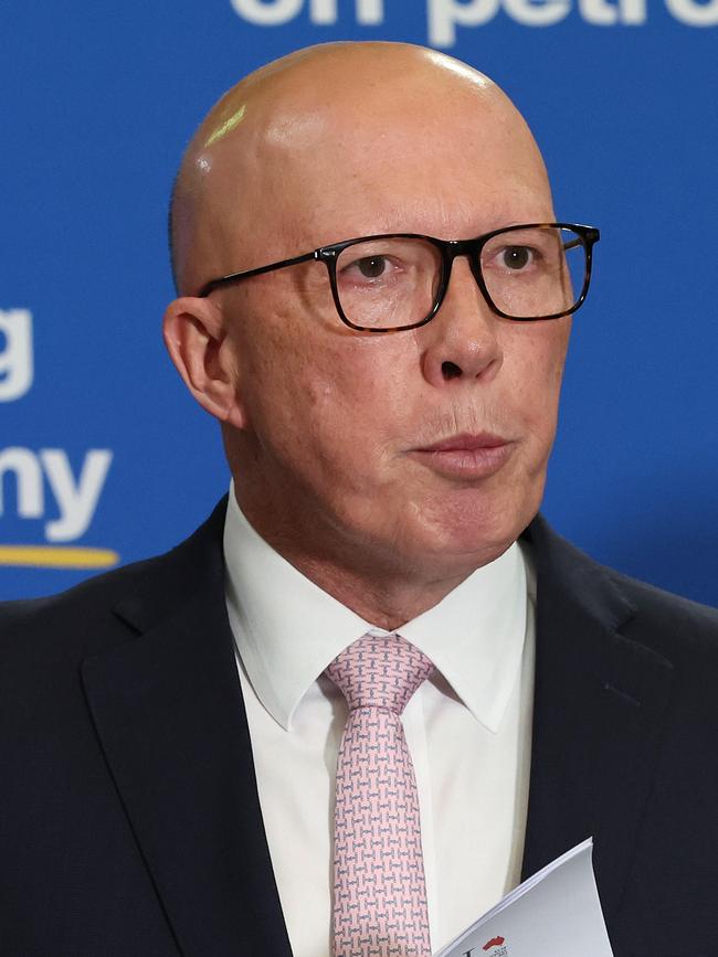 Peter Dutton faces a stomach churning fight for his own seat as the 2025 federal election enters its final hours. Picture: Adam Head / NewsWire
