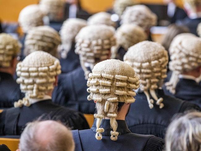 MAROON MOMENT Barristers at the valedictory ceremony at QEII Courts of Law for the retirement of The Honourable Chief Justice Catherine Holmes AC., Friday, March 18, 2022 - Picture: Richard Walker
