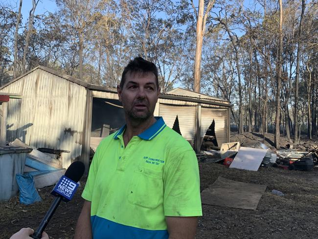 Steve Walton says he lost about $40,000 worth of tools when the fire ripped through his shed. Picture: Patrick Billings