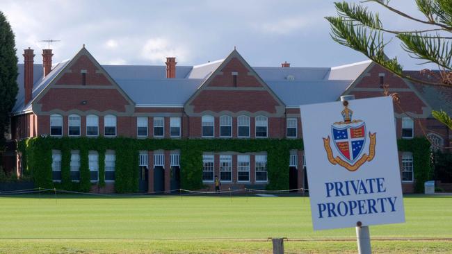 Five Geelong Grammar parents tested positive for coronavirus after attending a cocktail party hosted by the school. Picture: Mark Wilson