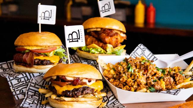 A selection of burgers and loaded fries at BL Burgers. Picture: Jenifer Jagielski