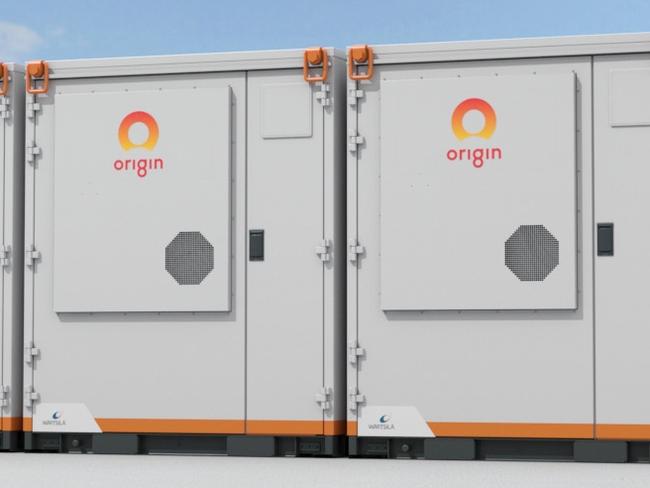 Artists' impressions of the $600m battery to be built by Origin Energy at Eraring. Picture: Supplied