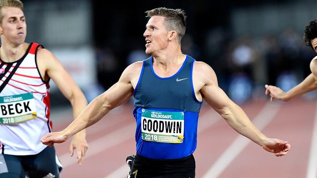 Murray Goodwin wins the Men's 400m. (Photo by Bradley Kanaris/Getty Images)